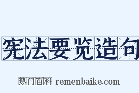 宪法要览造句是什么意思的图片